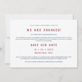 Save The Date Modern Original Christmas Tree Photo Couple (Dos)