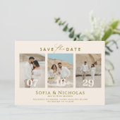 Save The Date Modern Photo Collage Boho Wedding (Debout devant)
