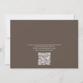 Save The Date Modern Photo Elegant Enregistrer la date Script QR (Dos)
