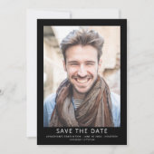 Save The Date Modern Photo Graduation Black (Devant)