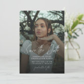 Save The Date Modern Photo High School Graduation  (Debout devant)