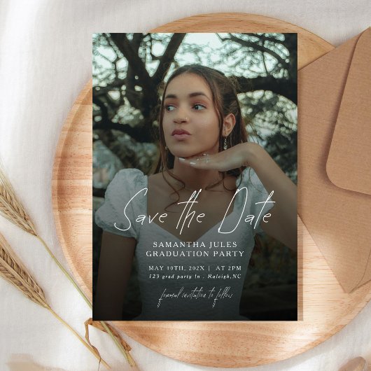 Save The Date Modern Photo High School Graduation 
