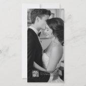 Save The Date Modern QR Code Elegant Script Photo Wedding (Dos)
