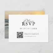 Save The Date Modern QR Code Website RSVP Card (Devant / Derrière)