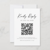 Save The Date Modern QR Code Website RSVP Card (Devant)
