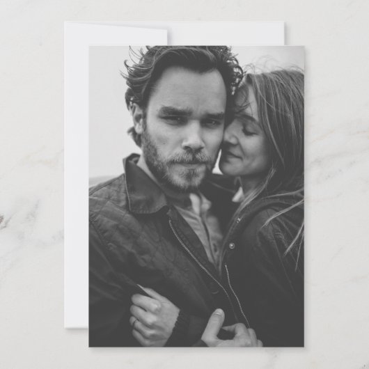 Save The Date Modern Script 2 Photo Wedding (Dos)