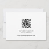 Save The Date Modern Script 3 Photos QR CODE Site Mariage (Dos)