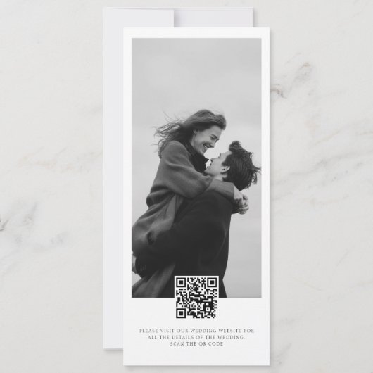 Save The Date Modern Script Double Sided Bookmark Photo Wedding (Dos)