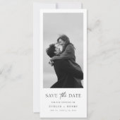 Save The Date Modern Script Double Sided Bookmark Photo Wedding (Devant)