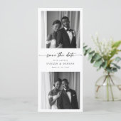 Save The Date Modern Script Elegant Photo Booth Bookmark Wedding (Debout devant)