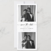Save The Date Modern Script Elegant Photo Booth Bookmark Wedding (Devant)