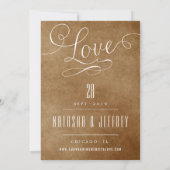 Save The Date Modern Script Love Romantic Photo Enregistrer La D (Dos)