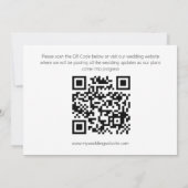 Save The Date Modern Script Photo QR Code Mariage Ajouter un nom (Dos)