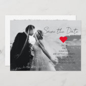 Save The Date Modern Script Photo QR Code Mariage Ajouter un nom (Devant / Derrière)
