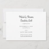 Save The Date Modern Script Photo Wedding Enregistrer la date In (Dos)