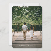 Save The Date Modern Script Photo Wedding Enregistrer la date Mo (Devant)