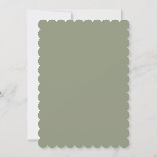 Save The Date Modern Script Sage Green Wedding Photo (Dos)