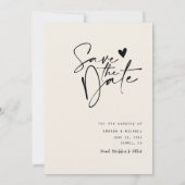 Save The Date Modern Script Wedding Photo (Dos)