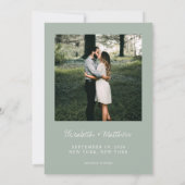 Save The Date Modern Simple Photo Wedding Enregistrer la date (Dos)