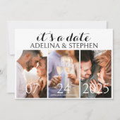 Save The Date Modern Simple Script Trois Galerie de photos QR CO (Devant)