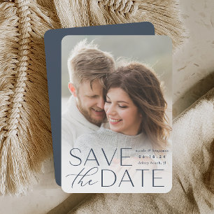 Save The Date Modern Statement Vertical Photo