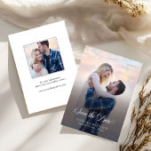 Save The Date Modern Stylish Calligraphy Script Photo Wedding