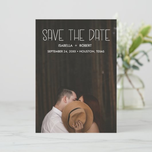 Save The Date Modern STYLISH photo enregistrer la date personnal (Debout devant)