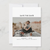 Save The Date Modern Two Photo Wedding Sauvez la date (Devant)