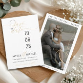 Save The Date Modern Typography Photo Elegant Christian Wedding