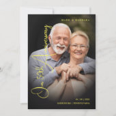 Save The Date Modern Typography Script Photo Wedding Anniversary (Devant)