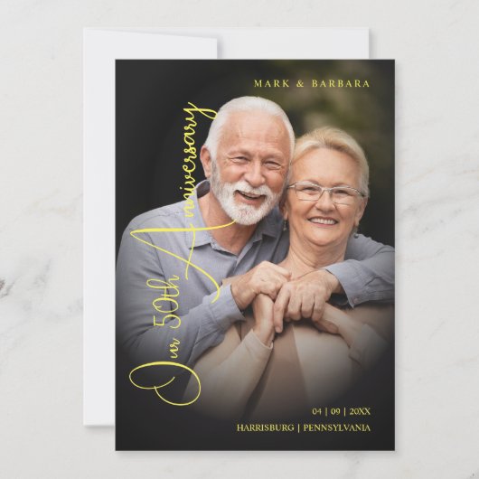 Save The Date Modern Typography Script Photo Wedding Anniversary (Devant)