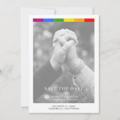 Save The Date Modern Wedding Editorial LGBTQ+ Pride Photo (Devant)