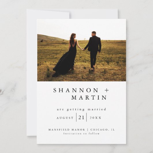 Save The Date Modern Wedding Full Photo Typography Script (Dos)