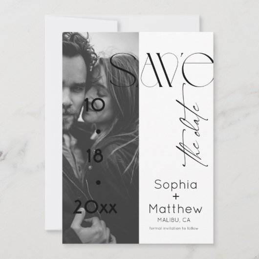 Save The Date Modern  Wedding Photo (Devant)