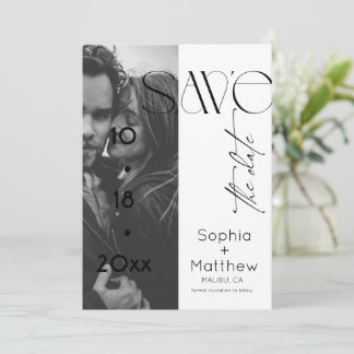 Save The Date Modern  Wedding Photo