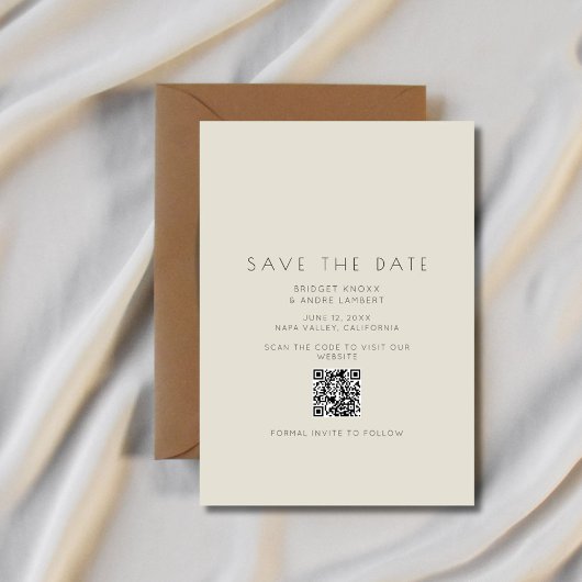 Save The Date Moderne 3 Photo QR Code Winery Mariage