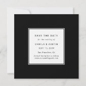 Save The Date Moderne 4 Photo Collage Mariage Carré (Dos)