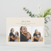 Save The Date moderne 4 photo collage script calligraphie mariag (Debout devant)