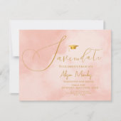 Save The Date Moderne Abstrait Peach Fuzz Graduation (Devant)