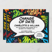 Save The Date Moderne Amusement Changement de date Amusement rep (Devant / Derrière)