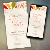 Save The Date Moderne automne brillant Floral Simple Mariage ivo