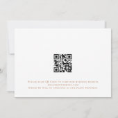 Save The Date Moderne Automne Floral QR Code Mariage (Dos)
