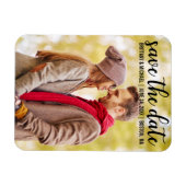 Save the date | Moderne bekendmaking Verloving Magneet (Horizontaal)