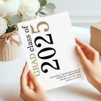Moderne Black Gold 2025 Graduation