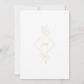 Save The Date Moderne Blanc Élégant Simple Mariage Floral (Dos)