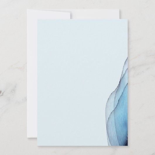 Save The Date Moderne, bleu marine poussiéreux  (Dos)