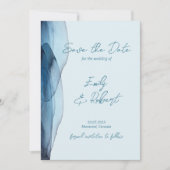 Save The Date Moderne, bleu poussiéreux marine (Devant)