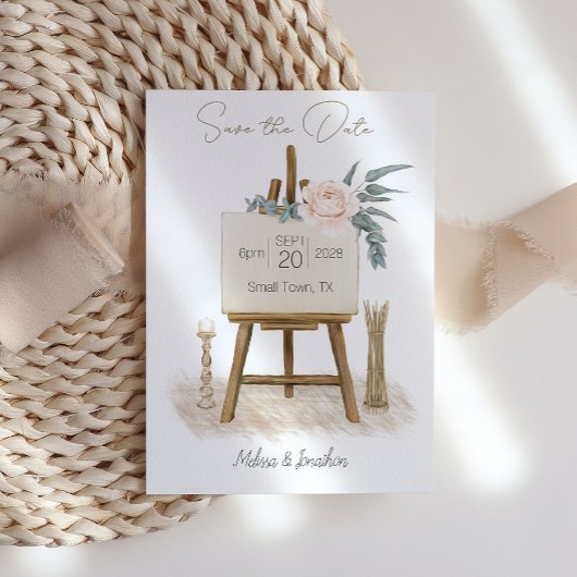 Save The Date Moderne Boho Rose Élégant Floral Enregistrer La Da