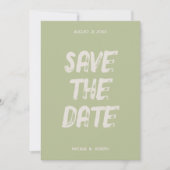 Save The Date Moderne Bright Retro Bold Brusch Boho Mariage (Devant)