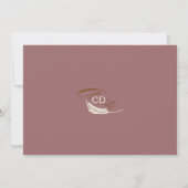 Save The Date Moderne calligraphie fantaisiste boho mauve (Dos)